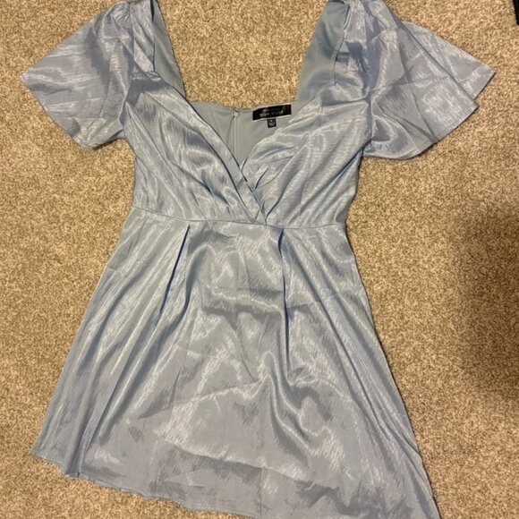 Blue short dress M - Picture 4 of 4